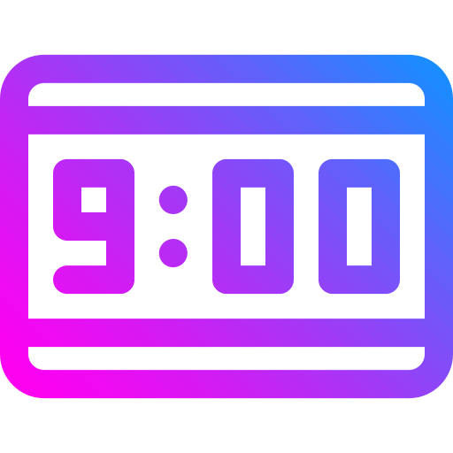 reloj digital Generic Gradient icono