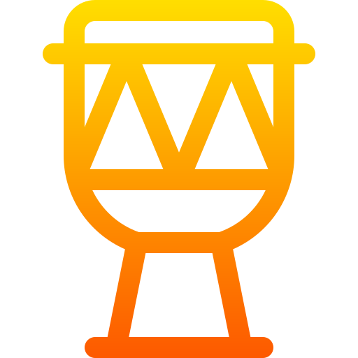 djembe Basic Gradient Lineal color icono