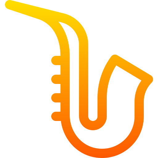 saksofon Basic Gradient Lineal color ikona
