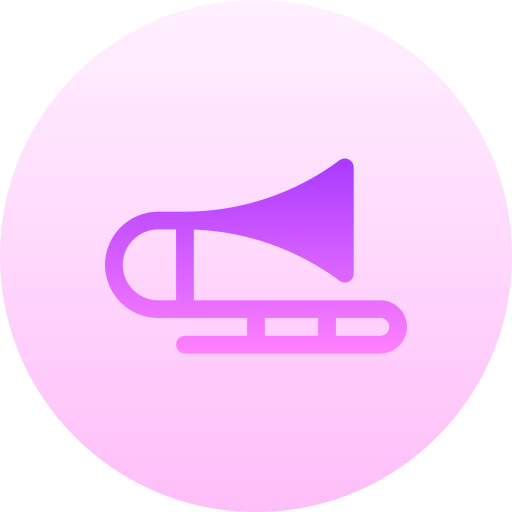 trombone Basic Gradient Circular icona