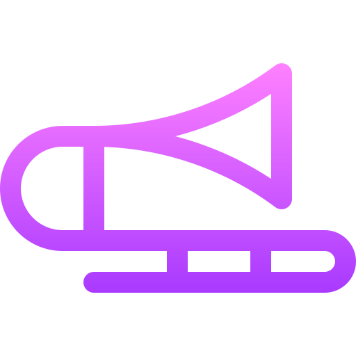 trombone Basic Gradient Lineal color icona