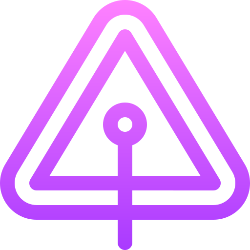 triángulo Basic Gradient Lineal color icono