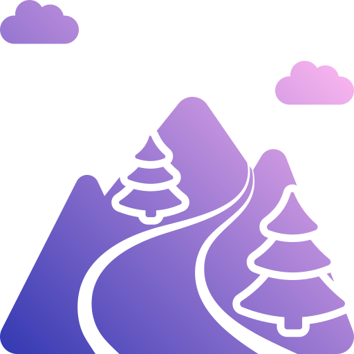 trasa narciarska Generic Flat Gradient ikona