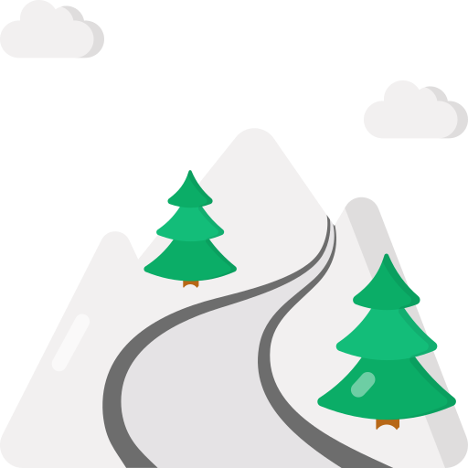 trasa narciarska Generic Flat ikona