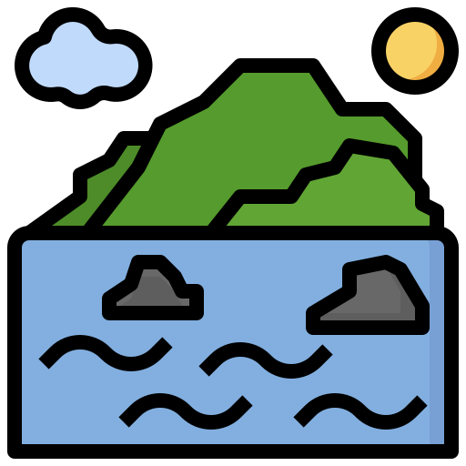 Island Surang Lineal Color icon