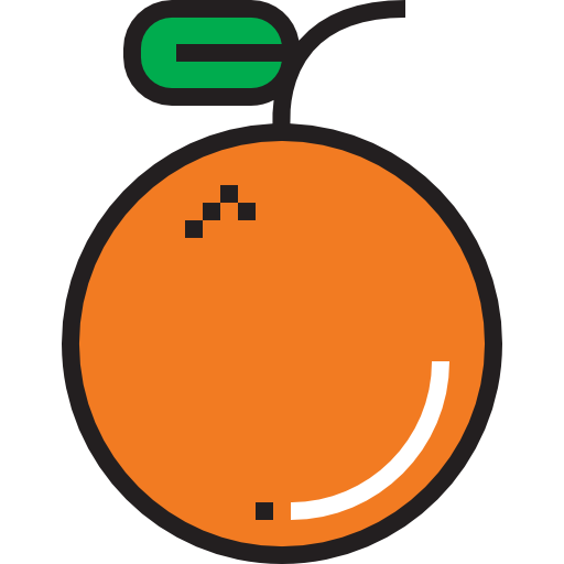 orange Detailed Straight Lineal color Icône
