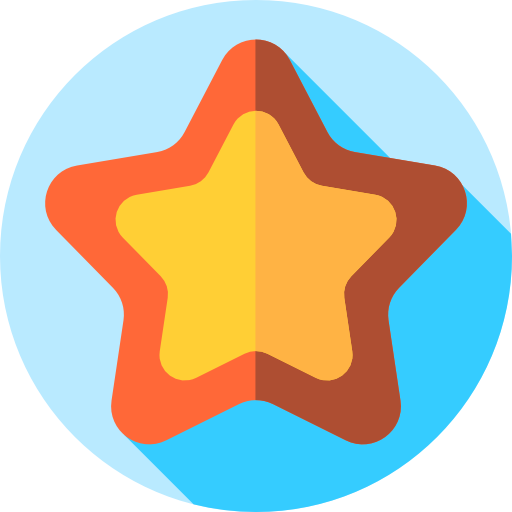 rozgwiazda Flat Circular Flat ikona