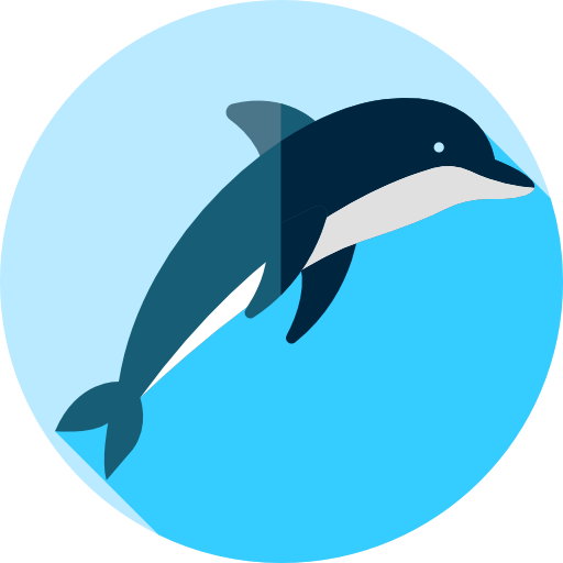 dolfijn Flat Circular Flat icoon