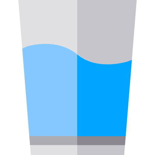 Glass of water Basic Straight Flat icon