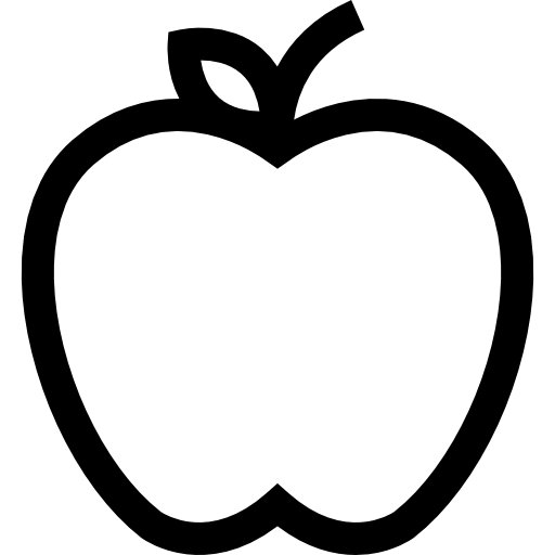 jabłko Basic Straight Lineal ikona