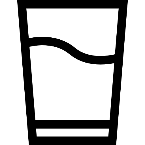 물 유리 Basic Straight Lineal icon