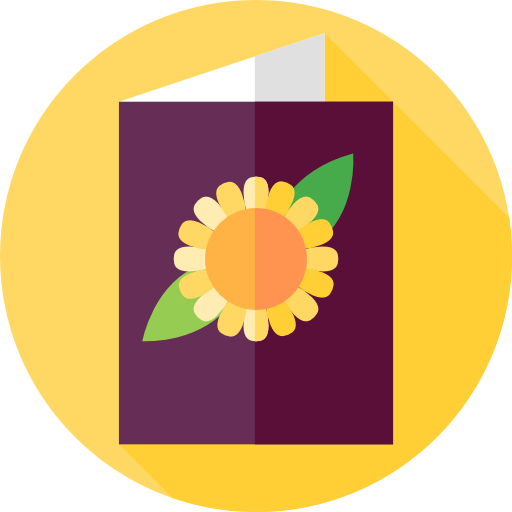 tarjeta de felicitación Flat Circular Flat icono