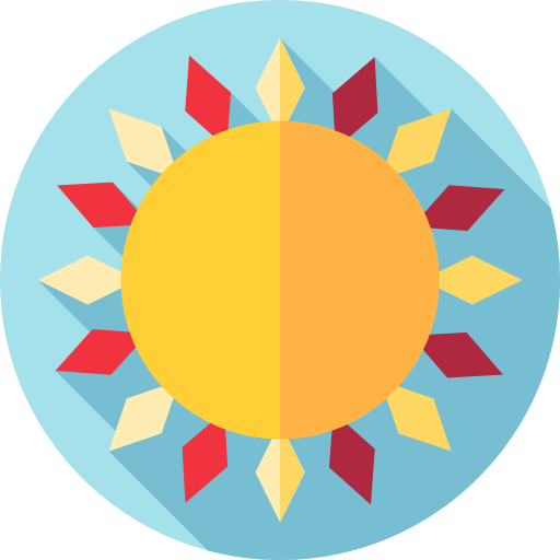 zon Flat Circular Flat icoon