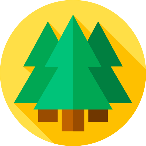 bomen Flat Circular Flat icoon