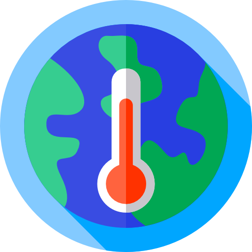 aquecimento global Flat Circular Flat Ícone