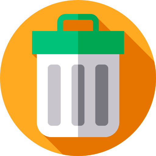 Recycle bin Flat Circular Flat icon