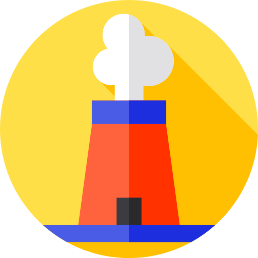 Nuclear plant Flat Circular Flat icon