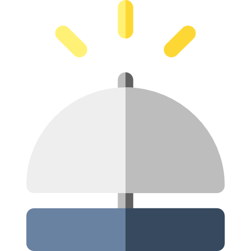 Desk bell Basic Rounded Flat icon