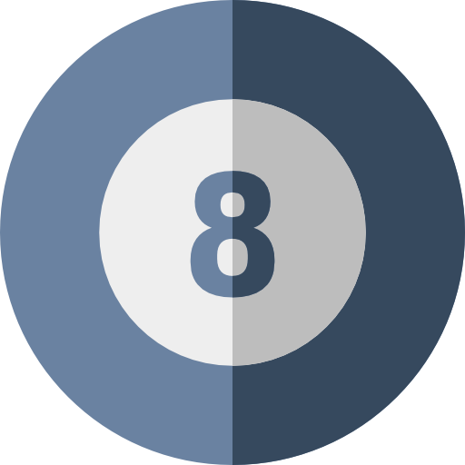 Eight ball Basic Rounded Flat icon