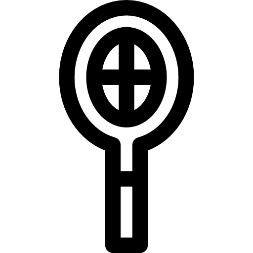 raqueta Basic Rounded Lineal icono