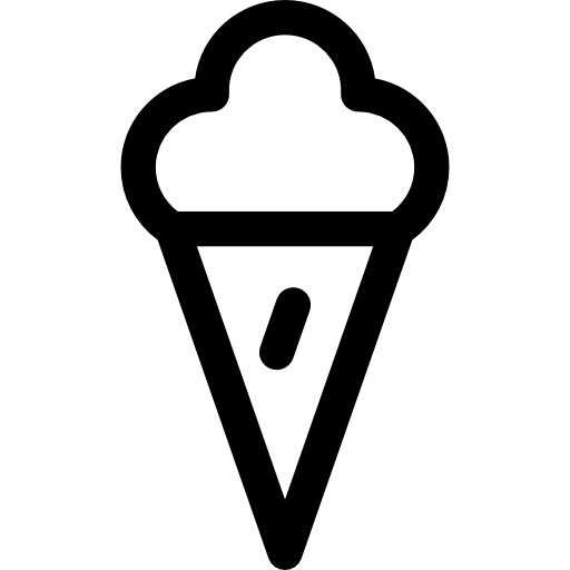 kornet do lodów Basic Rounded Lineal ikona