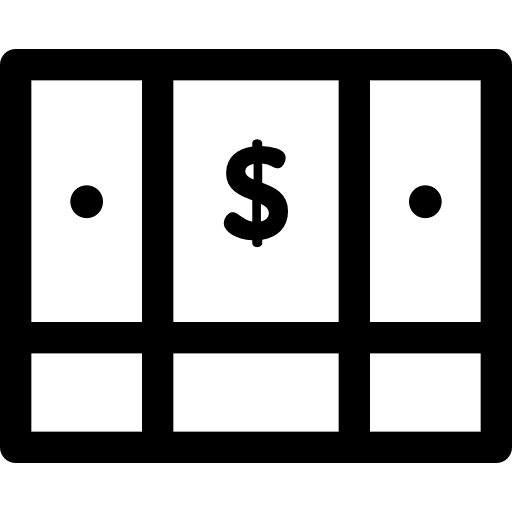 billete de dólar Basic Rounded Lineal icono