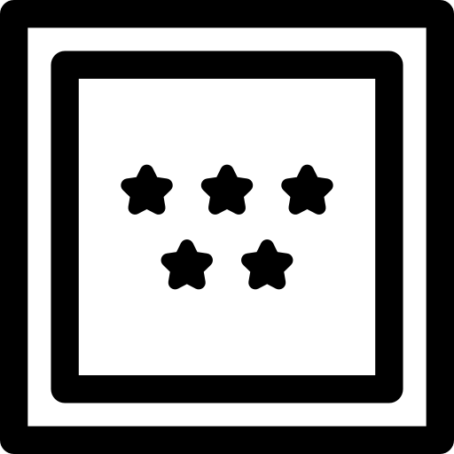 별 다섯개 Basic Rounded Lineal icon