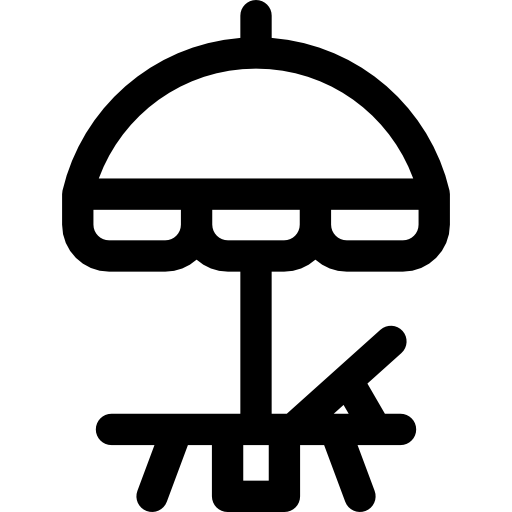 parasol słoneczny Basic Rounded Lineal ikona