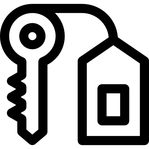 llave de la puerta Basic Rounded Lineal icono