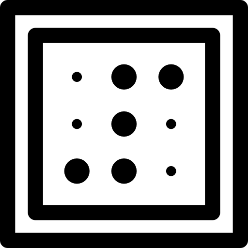 braille Basic Rounded Lineal Icône