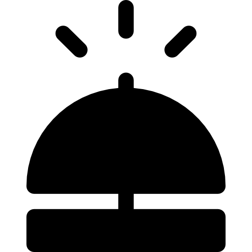 Desk bell Basic Rounded Filled icon