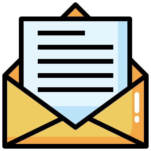 Open email Surang Lineal Color icon