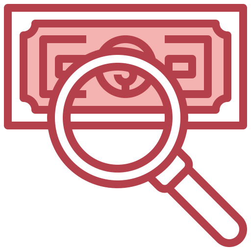 Magnifying glass Surang Red icon