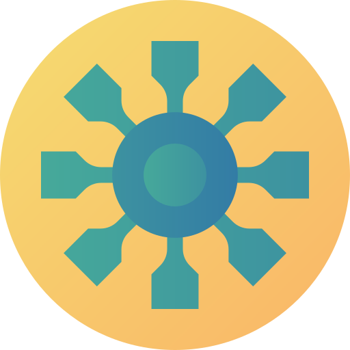 virus Flat Circular Gradient icon