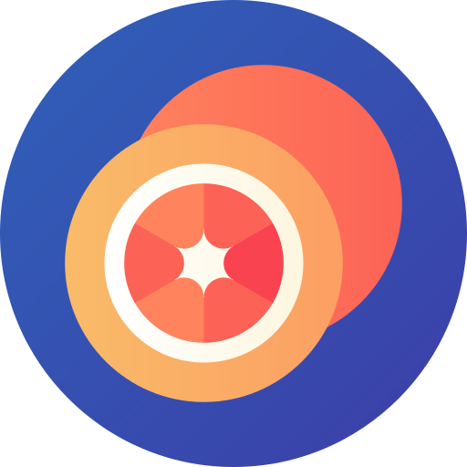 naranja Flat Circular Gradient icono