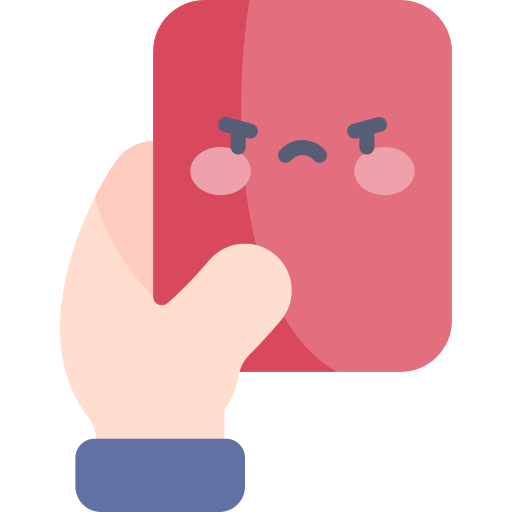 Red card Kawaii Flat icon