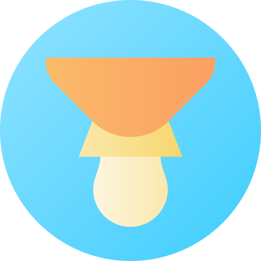 キノコ Flat Circular Gradient icon