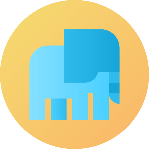 Elephant Flat Circular Gradient icon