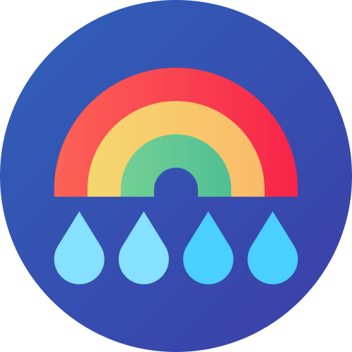 Rainbow Flat Circular Gradient icon