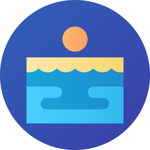 ビーチ Flat Circular Gradient icon