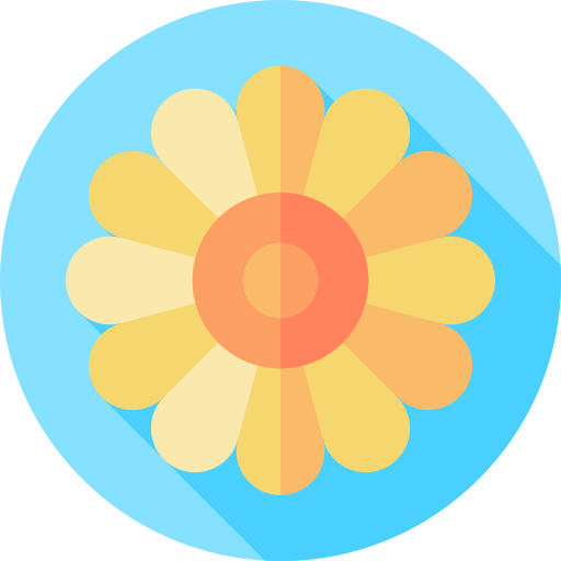 flor Flat Circular Flat Ícone