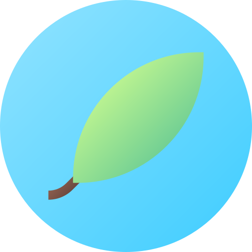 Leaf Flat Circular Gradient icon
