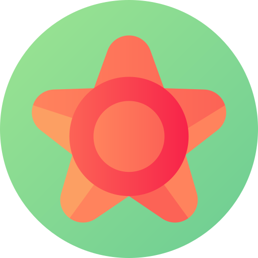 Starfish Flat Circular Gradient icon