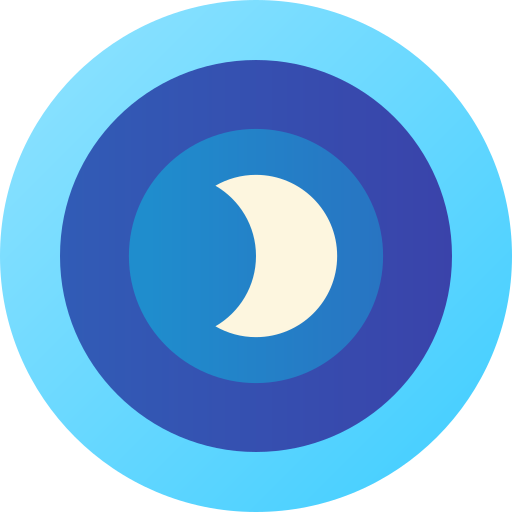 月 Flat Circular Gradient icon