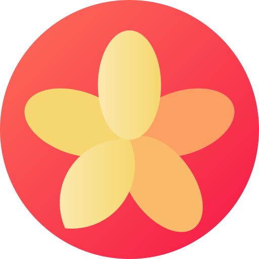 flor Flat Circular Gradient Ícone