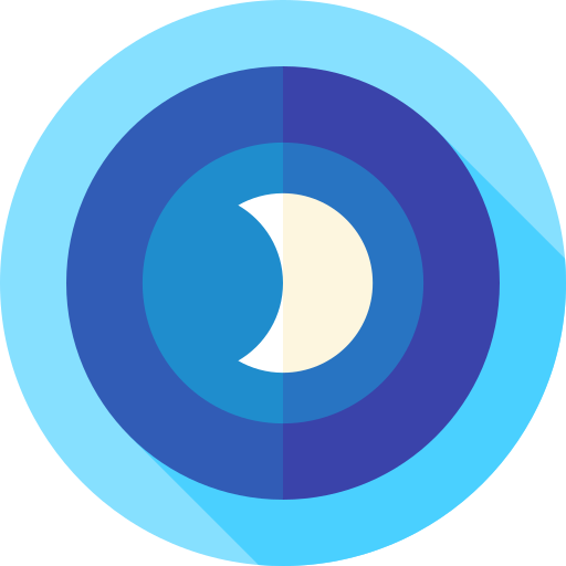 月 Flat Circular Flat icon