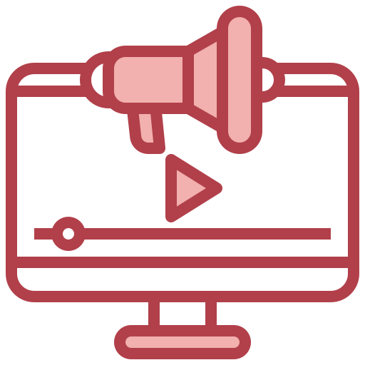 Video marketing Surang Red icon