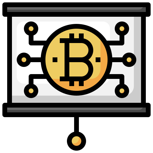 Bitcoin presentation Surang Lineal Color icon
