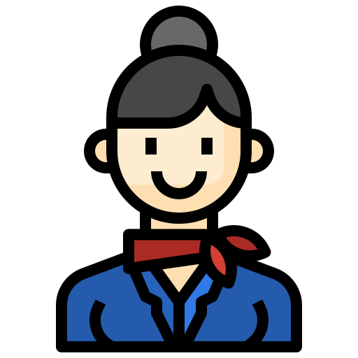 Air hostess Surang Lineal Color icon