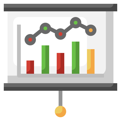 gráfico de barras Surang Flat icono